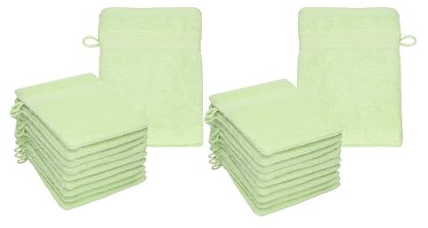 Betz Paquete de 20 Manoplas de baño Palermo 100% algodón tamaño 16x21 cm Color Verde