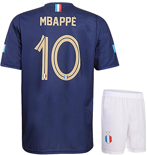 Frankrike Fotbollströja Mbappe Hemma - 2024-2026 - Barn och Vuxna - Pojkar - Fotbollsutrustning - Fotbollspresenter - Sport-T-shirt - Sportkläder - Storlek 140