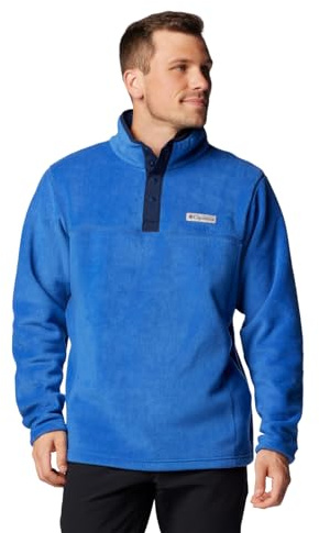 Columbia Men's Steens Mountain Half Snap 2, Fleece Pull Over, Mountain Blue/Collegiate Navy, XXL