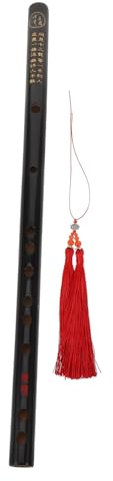 Toyvian Traditionelle Chinesische Bambusflöte Für Anfänger Schwarze Querflöte Aus Hochwertigem Bambus Mit Quaste Langlebiges Musikinstrument Für Junge Mädchen Und Erwachsene Klarer Klang k
