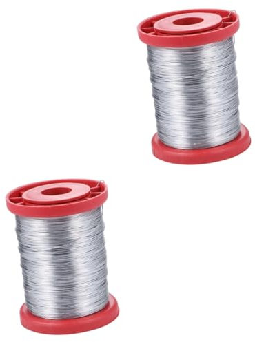 Toddmomy 2 Rollen DIY craft art draht Drahtseil aus rostfreiem Stahl Ankerdraht aus Metall stahlseil Bienenstockrahmen Draht Metall Imkerei Eisendraht Imkereibedarf draussen Werkzeug