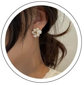 Cybche Vintage Perlen Ohrstecker Ohrringe Cluster Kristall Ohrringe Braut Hochzeit Gold Cz Perle Schmuck Für Frauen