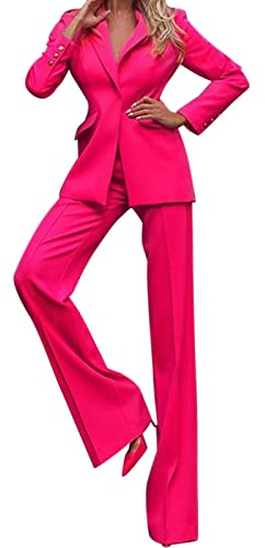 HEONSATI Completo Tailleur Donna Elegante Curvy Completi Due Pezzi Blazer a Maniche Lunghe Risvolto e Pantalone Offerte Tute da Cerimonia Invernale Casual Abito Donne Lavoro per Business e Matrimoni