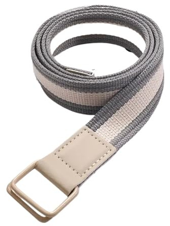 XCTDSVAH Bälte herr tyg anti-punktering nylon canvas elastisk elastisk midja för studenter för kvinnor, casual koreansk stil, denimbälte för arbetsbyxor, Grå, 120
