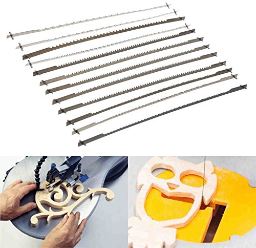 Ensemble de 12 lames de scie à chantourner à 10/15/18/24 dents pour outils électriques de travail du bois 127 mm Noir