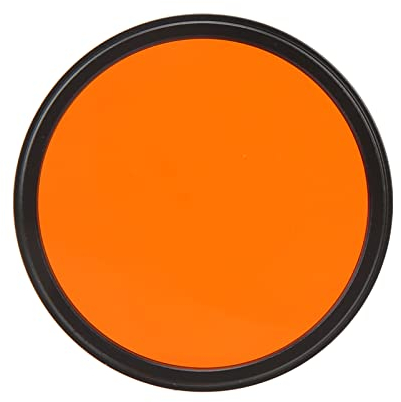 Akozon Kamera Slim Filter 52 Mm Objektivfilter Optisches Glas Kameraobjektivfilter für Digitalkameras Serie für Video-Vlog-Portraitfotografie(Orange)