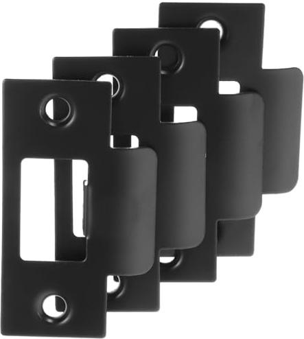 Housoutil Kit De 4 Placas De Refuerzo De Acero Inoxidable Para Cerrojo De Puerta Guía De Pestillo Para Puertas Batientes Instalación Fácil Para Seguridad Del Hogar