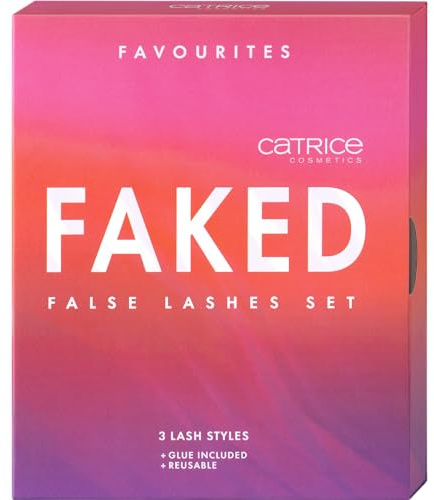 Catrice Faked False Lashes 01 Lot de 3 paires de faux cils sans microparticules de plastique Sans nanoparticules Sans parfum Sans huile Noir