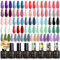 ROSALIND UV Nagellack Set, 26+4 Stück Gel Nagellack mit Unterlack & Überlack, Matt & Glitzer Überlack, Gellack Shellac Lila Blau Rosa Rot Grün Farbgel für Gelnägel,Soak-Off UV Gel Set für Nagel Design