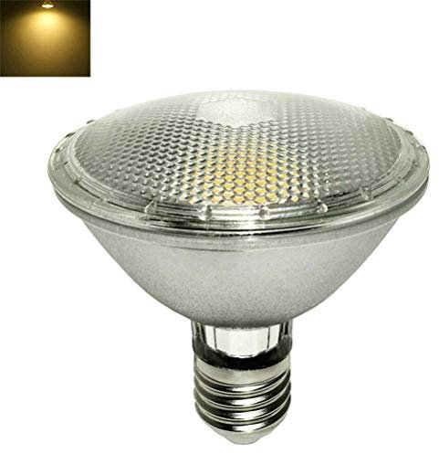 QITONG Glass Reflector 12W PAR30 LED Warm White Lamps,Waterproof,3000K,E27 LED Spotlight Light,Floodlight Bulb,Outdoor and Indoor Lamp(Replaces 100W PAR30 Halogen),Non Dimmable