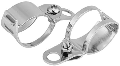 Soporte de Montaje de Luz de de Motocicleta Resistente para Scooters de Horquilla Delantera de 30-45 Mm Negro - Soporte de Luz de de Acero de Calidad para una Estabilidad óptima (BLACK)