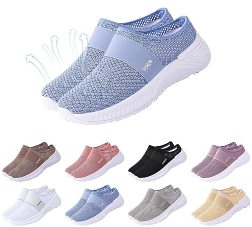 2025 Zapatillas Informales con cojín de Aire Zapatos para Caminar ortopédicos para diabéticos Zapatos ortopédicos para Mujer Zapatos para Caminar sin Cordones de Aire para Mujer Sandalias para Mujer