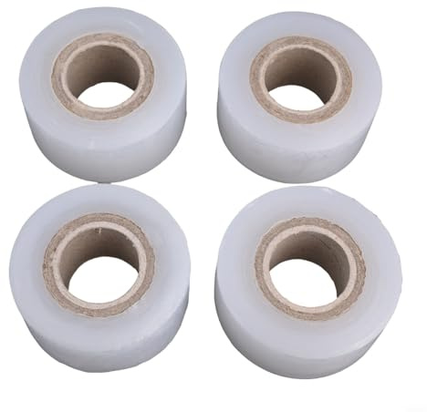 Cushteg Lot de 4 rouleaux de ruban de greffage professionnel pour arbres et fruits, 3 mm, film PE extensible pour agrumes, raisins, tomates et légumes, fournitures de greffage de plantes de jardin