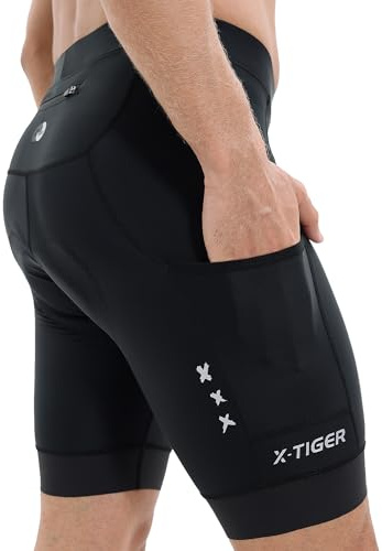 X-TIGER Pantaloncini Ciclismo Uomo Imbottito MTB Ciclismo Corti Bicicletta
