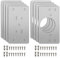8 Pack Cupboard Hinge Repair Plate, Stainless Steel Kitchen Door Hinge Repair Plate with Screw, 35mm Cup Hinge Fixing Plate for Cupboard Hinges Mount