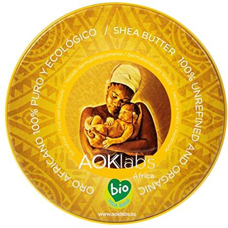AOKlabs Sheabutter 100% Rein, Unraffiniertes, Intensive Pflege für Kosmetik, Haut, Haare, Fairtrade Shea Butter aus Ghana, Sheabutter BIO, Körperbutter für alle Hauttypen, Shea butter organic(100 ml)