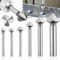 Begpoee 6 Pièces HSS 90 Degrés Fraise Forets Ensemble, Fraise à Chanfreiner HSS, 90° Fraise à Noyer, Fraise à Chanfreiner Metal HSS, Pour l'Acier au Carbone, Le PVC et Les Planches de Bois(Argent)