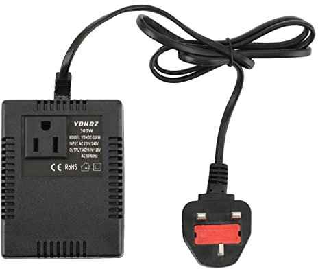 Qerwsdty 300W Voltage Converter 220V to 110V Transformer Transformer Voltage Converter Travel Adapter UK Plug