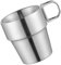 BESTonZON Stainless Steel Collapsible Camping Mug Double Wall Insulated Travel Cup with Ergonomic Handle for Picnics Hiking Lightweight Durable Design
