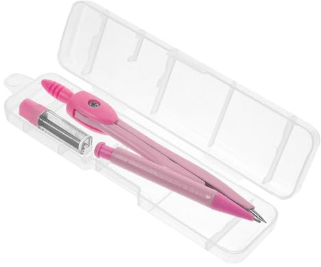 HOMSFOU Compas Pour La Géométrie Outil De Dessin De Cercle Métallique Portable Boussole Mathématique Précise Pour Étudiants Bureau École Avec Boîte De Recharges De Crayons 12.00 X 2.50 X 1.00 Cm