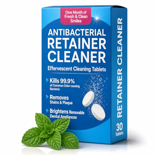 Retainer Cleaner Tablets - 30 Tablets, 1 Month Supply, Cleans Retainers, Mouth Guards, Aligners & Dentures | Deep Clean Formula - Dentoracle Cleaning Tablets