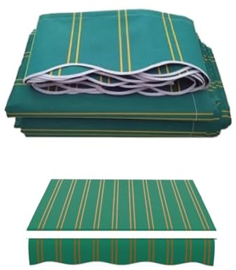 Tessuto di ricambio per tenda da sole retrattile, impermeabile, 280 g, in poliestere, 250 x 200 cm e 360 x 250 cm, 5 x 1,5 m, per tende a braccio articolato