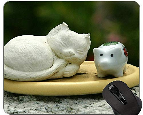 Cute Pig Customized Design Extended Gaming Mouse Pads,Cat Printed With An Adorable Little Pig