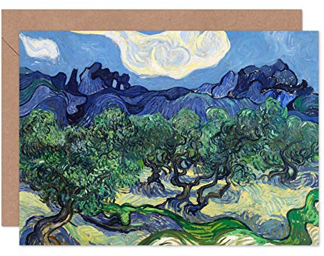 Artery8 Vincent Van Gogh The Olive Trees Fine Art Greeting Card Plus Envelope Blank Inside