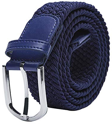 TANGCHAO Stoffgürtel Stretchgürtel Elastik Flechtgürtel Geflochtener und Elastischer Dehnbarer Gürtel für Damen und Herren Breite 3.3cm LAN-110cm