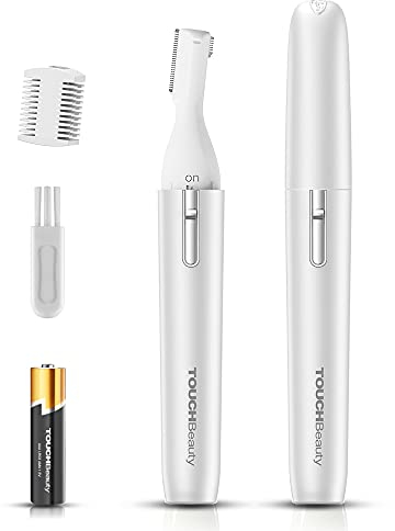 TOUCHBeauty Electric Eyebrow Trimmer, Eyebrow Hair Remover, Painless Facial Hair Trimmer for Women, Portable Ladies Shaver AG-1658 (White)