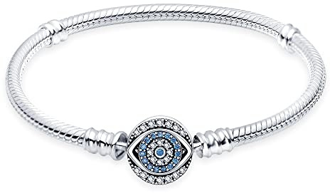 Pandach Bracciale Donna Adatto per Ciondolo Argento Sterling 925 Braccialetto Snake Bracciali Compatibile con Pandora Ciondolo