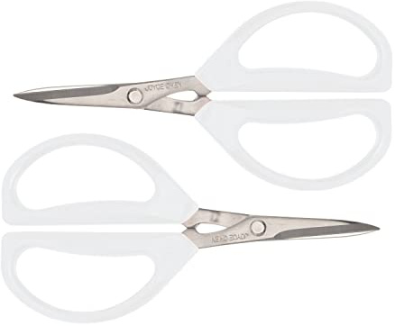 Joyce Chen Original Unlimited Kitchen Scissors All Purpose Kitchen Shears With Comfortable Handles, White, 2 Pack