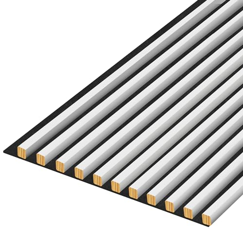 Jeu de lattes en feutre pour un aménagement intérieur moderne, 20x20 mm, largeur 45,3 cm, longueur 275 cm Panneaux en bois, panneaux muraux, aspect bois, mur à lattes