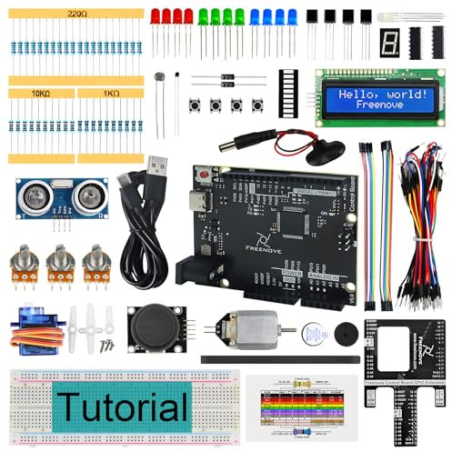 Freenove Super Starter Kit with Board V5 Rev4 Mini (Compatible with Arduino IDE), Arm Cortex-M4 Microcontroller, 305-Page Detailed Tutorial, 172 Items, 60 Projects