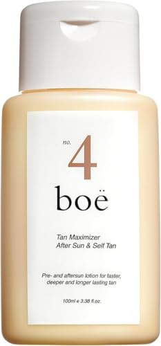 Boë Lozione dopo-sole per il corpo autoabbronzante con acido ialuronico, idratante, per tutti i tipi di pelle, 100 ml
