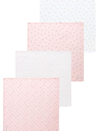 NEXT Nyfödda unisex Muslindukar baby 4-pack Pink Bunny Medium