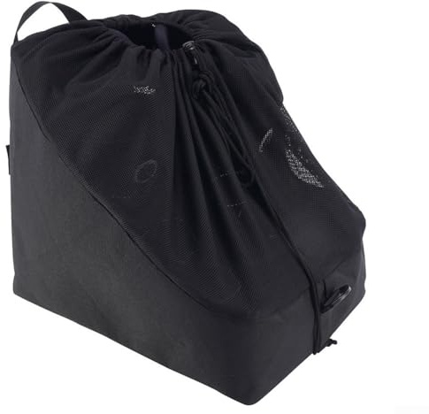 Bolsa de botas de esquí de gran capacidad, saco de almacenamiento de nailon transpirable con bolsillo con cremallera para hombres y mujeres, botas de snowboard, color negro