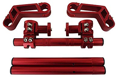 XDF CNC Motorcycle Handlebar 7/8 Adjustable Steering Removable Handle Bar System For 125cc Pit Bike Dirt Bike Motocross scooter Pit Dirt Bike ATV Quad(Color : Red)