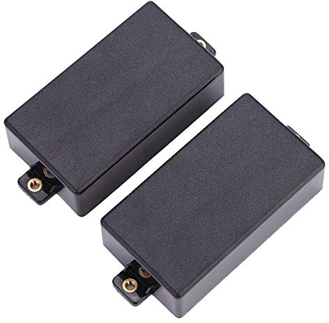 Copri pickup Humbucker da 2 pezzi, copri pickup per chitarra durevoli Parti di ricambio sigillate per chitarra elettrica(Nero)