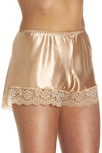 Undercover Womens Satin & Lace Cami & French Knickers Pyjamas (French Knickers - Gold, 14-16)