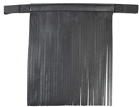 PFIFF 102953 Fliegenband Kunstleder, Fliegenschutz mit Klett, Insektenschutz für Halfter oder Trense, Schwarz, Full
