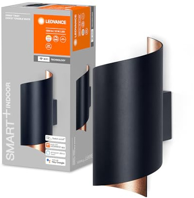LEDVANCE Armatur: för vägg, Dekorativ vägglampa med WIFI-teknik / 12 W, 220...240 V, 3000...6500 K, material: aluminium, IP20, förpackning med 1 st.
