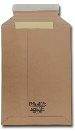 verpacking Wellpappversandtaschen Braun 200 x 280 mm – A5+ [Größe und Stückzahl wählbar] Kartonversandtasche Versandtasche Pappe selbstklebend Versandumschläge aus Wellpappe 100 Stück