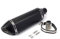 PACEWALKER 38-51mm 1.5-2Einlass Slip On Auspuff Schalldämpfer für Motorrad mit abnehmbaren DB Killer für Street Bike Motorrad Roller Yamaha Suzuki (Matt-Schwarz)