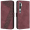OKZone Funda para Xiaomi Mi Note 10/Mi Note 10 Pro/Xiaomi Mi CC9 Pro, PU Cuero Flip Carcasa Fundas Móvil de Tapa Libro Caso Piel PU Billetera Tarjetero Case Telefono Cubrir Móvil Phone Cover (Rojo)