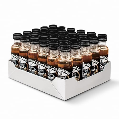 Schietbüddel | Kokos Rum Likör 40% Vol. | Rum mit Kokosgeschmack und feinen Schokoladenaroma und Vanilleextrakt (30 x 0.02 l)