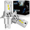 XELORD H4 Lampadina LED 6500K Luce Bianco Forte,400% Più Luminosa, Adatta per Lampadina Faro Auto Compatibile con DC 12V, 1:1 Plug and Play (2 Lampadine)
