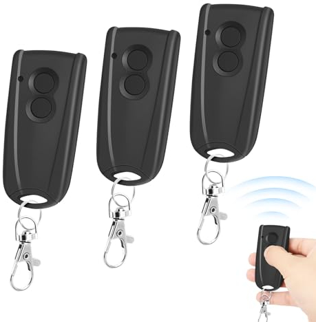 433,92 MHz Fernbedienung Garagentor,3 Stück Handsender für EcoStar RSC2-433 RSE2-433,Garagentoröffner für Hormann EcoStar Liftronic 500/700/800 für Portronic D2500/D5000/S4000,2 Kanäle