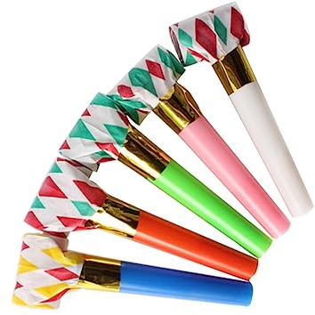 ibasenice 50 Geburtstags-Gebläse Neujahrsgebläse Party Spielzeug für Kinder Party deko Kinder hochzeitsgeschenk füller Partykrachmacher Partyausfälle 6cm Pfeife Trompete Requisiten