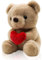 QIGEEKU Teddybär, Stofftier Teddy, Plüsch-Bär, Teddy mit Liebe, Kuscheltier Spielzeug Dekozimmer Kissen, Soft Cuddly Friends, Plüschteddy Schmusetier Plüschtier 25 cm, Hellbraun